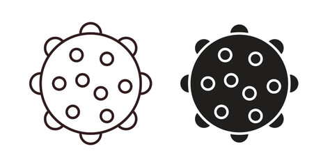 Massage ball icons. thin line and glyph vector icons pack on white background