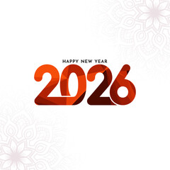 Beautiful Happy new year 2026 greeting card design