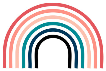 Obraz premium Colorful rainbow arc illustration modern design abstract vector