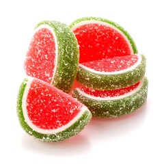Watermelon flavored gummy candies