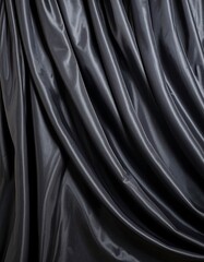 Fototapeta premium Draped dark fabric folds