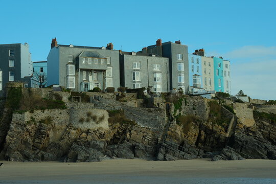 Tenby buildings, west Wales