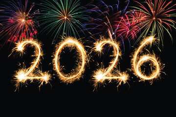 Happy New Year 2026 Greeting Card Background