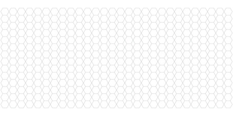 Seamless Minimalist Light Gray Hexagonal Grid Pattern on White Background