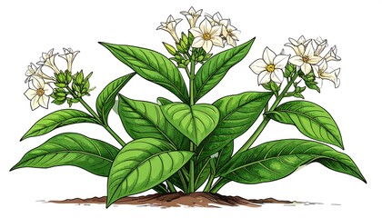 Tobacco plant with flowers