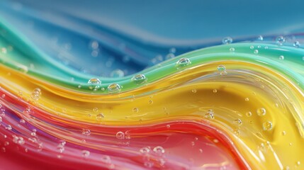 Vibrant rainbow glass gradient abstract texture with smooth transitions creates a glossy futuristic design for modern digital backgrounds