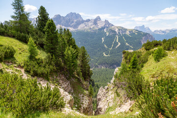 Dolomites landscape from mount Cristallo. Italy.