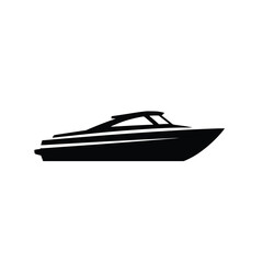 Boat and Yacht Silhouette Vector Set: Collection of Black Sailboat, Speedboat, and Ship Icons on White Background