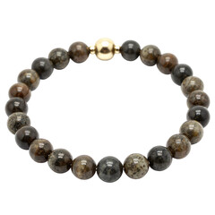 Obraz premium Elegant Beaded Bracelet with Golden Accent Clipart PNG Element