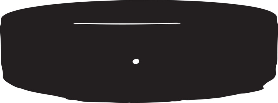 Black Oval Shape with White Dot and Horizontal Line Inside also transparent background