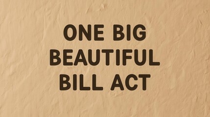 One big beautiful bill act - celebrating legislative changes capitol hill infographic political environment engaging concept