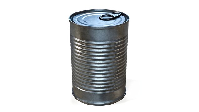 tin can isolated on white