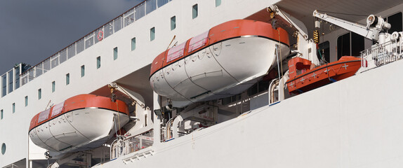 LIFEBOATS - A rescue deck on the passenger ferry
