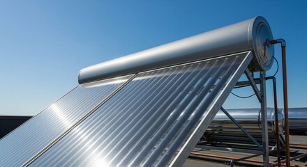 Solar Panels Installed on Rooftop with AI Optimization at Google AI Studio on a Clear Day