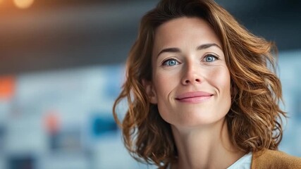 Confident Portrait: An elegant, self-assured person with captivating eyes, her expression exudes warmth, wisdom, and a hint of mystery, bathed in the soft glow of natural light.