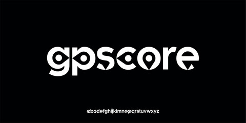 A vector illustration of a modern, geometric style alphabet lettering with bold, rounded characters and unique diagonal cuts in some parts. The design gives a futuristic, playful, and eye-catching. 