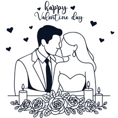 a graphic design template for a Valentine's Day card featuring the text "happy Valentine day"