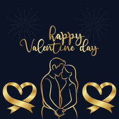 a graphic design template for a Valentine's Day card featuring the text "happy Valentine day"