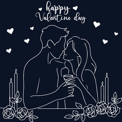 a graphic design template for a Valentine's Day card featuring the text "happy Valentine day"