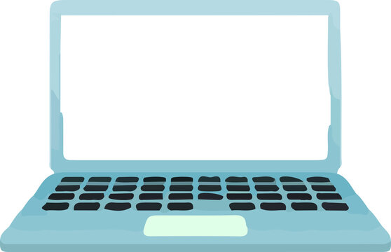 Laptop computer isolated on transparent background