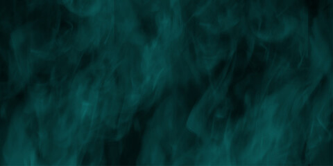 smoke on black background. abstract dark smoky green backgournd