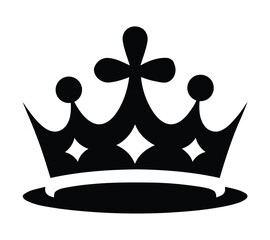 Black crown icon vector graphic royalty, leadership and success symbol. crown icon vector design