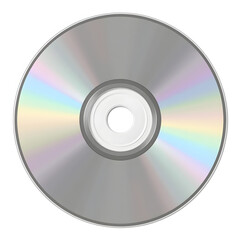 Shiny CD in isolation, showcasing digital storage technology