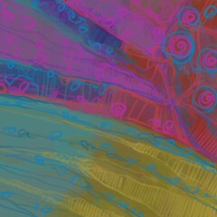 Abstract image for printing. Picture for modern interiors. The picture is painted by hand on a tablet. © neurostructure