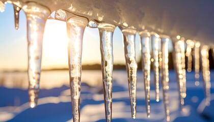 Icicles in the sunlight