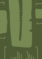 Abstract image for printing. Picture for modern interiors. The picture is painted by hand on a tablet. © neurostructure