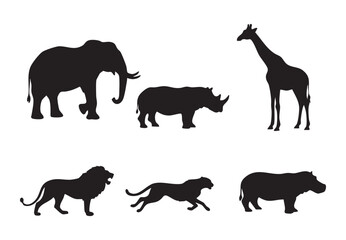 African Wildlife Silhouettes Collection