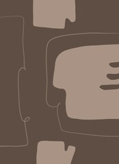 Abstract image for printing. Picture for modern interiors. The picture is painted by hand on a tablet. © neurostructure