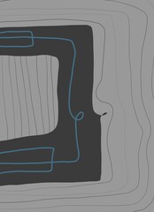 Abstract image for printing. Picture for modern interiors. The picture is painted by hand on a tablet. © neurostructure