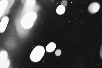 Scratches and Dust Film Noise Grain Overlay. Grunge Old Effect Vintage Retro Light Leaks. Analog aesthetic. Blurred background Trendy overlay black white. Screen Overlay Mode for Photo edit © djjeep_design