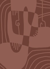 Abstract image for printing. Picture for modern interiors. The picture is painted by hand on a tablet. © neurostructure