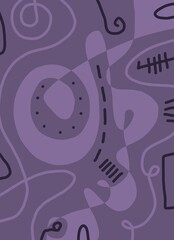 Abstract image for printing. Picture for modern interiors. The picture is painted by hand on a tablet. © neurostructure