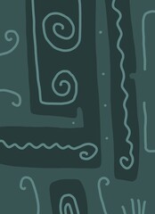 Abstract image for printing. Picture for modern interiors. The picture is painted by hand on a tablet. © neurostructure