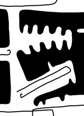 Abstract image for printing. Picture for modern interiors. The picture is painted by hand on a tablet. © neurostructure