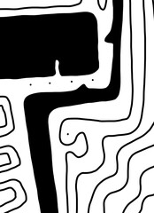 Abstract image for printing. Picture for modern interiors. The picture is painted by hand on a tablet. © neurostructure