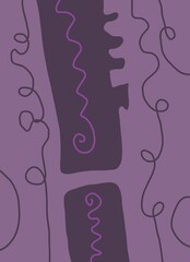 Abstract image for printing. Picture for modern interiors. The picture is painted by hand on a tablet. © neurostructure