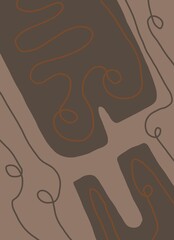 Abstract image for printing. Picture for modern interiors. The picture is painted by hand on a tablet.