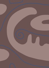 Abstract image for printing. Picture for modern interiors. The picture is painted by hand on a tablet.