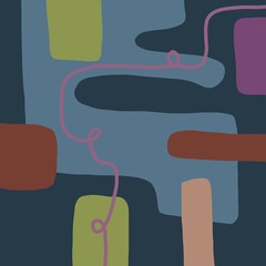 Abstract image for printing. Picture for modern interiors. The picture is painted by hand on a tablet.