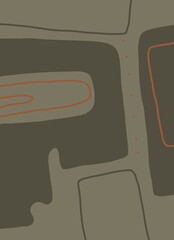 Abstract image for printing. Picture for modern interiors. The picture is painted by hand on a tablet.