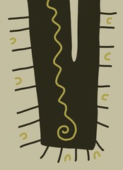 Abstract image for printing. Picture for modern interiors. The picture is painted by hand on a tablet.