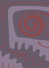 Abstract image for printing. Picture for modern interiors. The picture is painted by hand on a tablet.