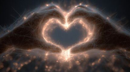 Healing Energy Protection - Luminous Hands Forming Spiritual Healing Circle