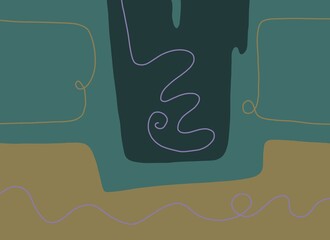 Abstract image for printing. Picture for modern interiors. The picture is painted by hand on a tablet.