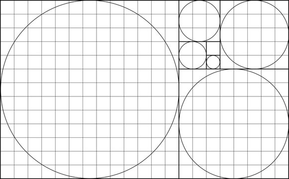 Proportional Geometric Circles Grid for Design and Composition Blueprint.