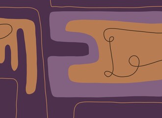 Abstract image for printing. Picture for modern interiors. The picture is painted by hand on a tablet.